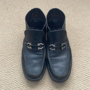 Salvatore ferragamo men’s leather ankle boot loafers